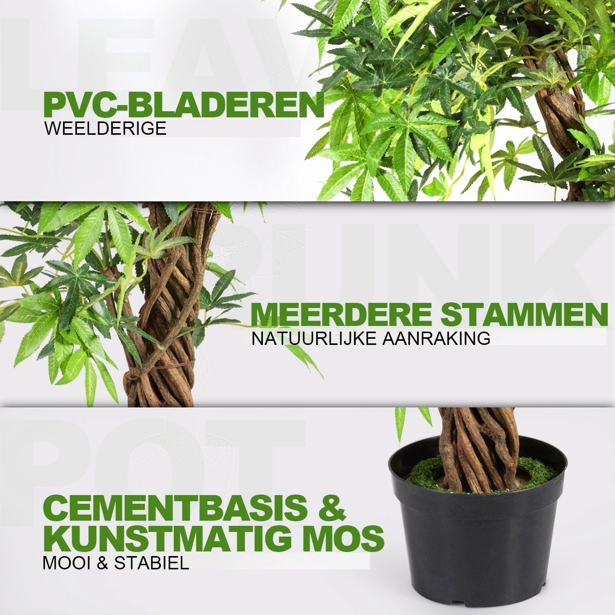 Coast Art Bonsai - PVC - 160 cm - Für den Innen- und Außenbereich