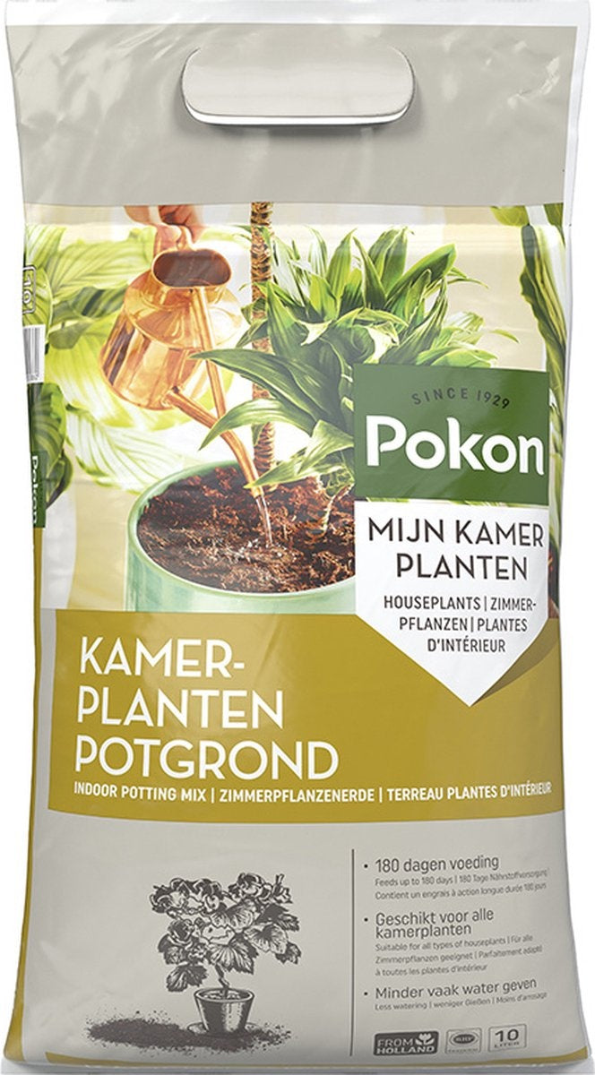 Pokon Houseplants Potting Soil - 10l - Blumenerde (Zimmerpflanze) - 6 Monate Ernährung