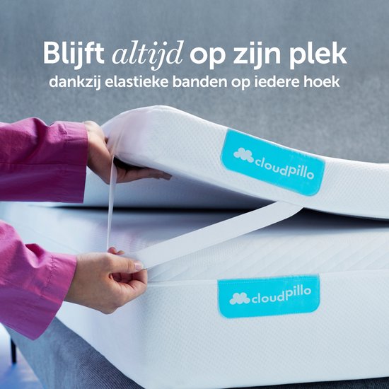 Cloudpillo Original Topper 90x200 – Matratzenauflage – Adaptive Stützschicht – 4-Jahreszeiten – Mit Gummibändern – Matratzenauflage