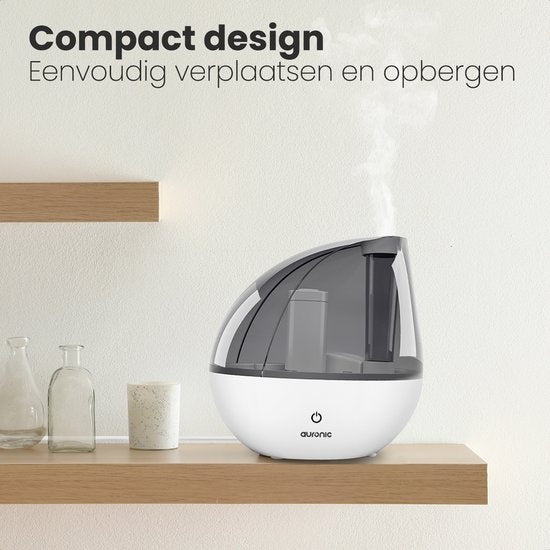 Auronic - Luftbefeuchter - Geeignet für Baby-/Schlafzimmer - inkl. Wasserfilter - Weiß