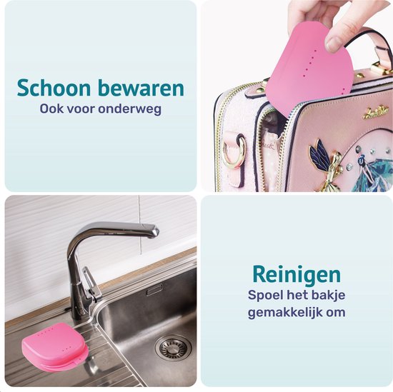 Alyze Zähne und Zahnspange Tablett - rosa