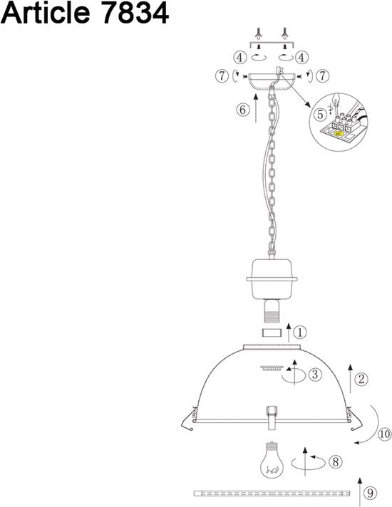 Hängeleuchte Steinhauer Bikkel - Braun