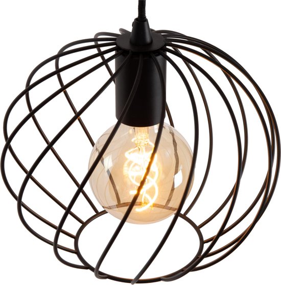Lucide DANZA – Hängeleuchte – Ø 50 cm – 3xE27 – Schwarz