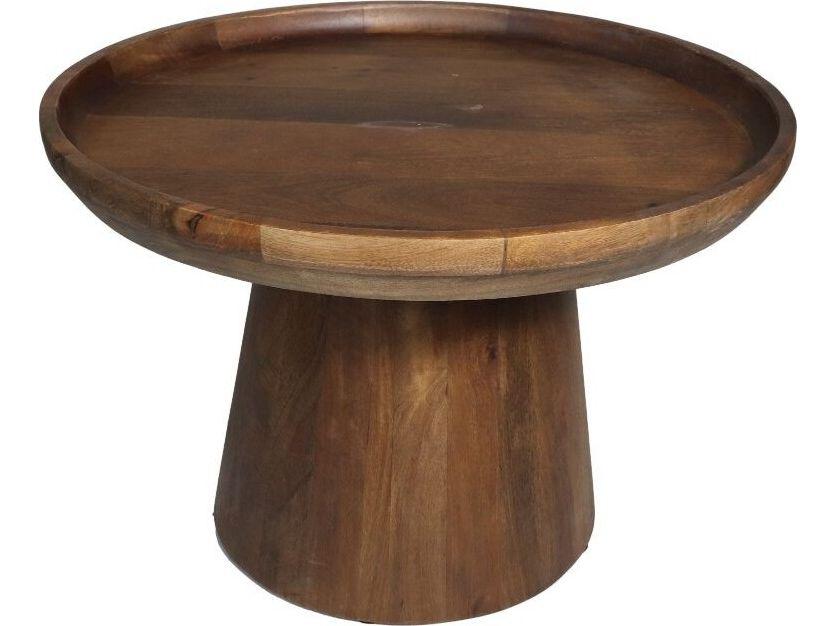 Boox Beistelltisch Drum – Mahagoniholz – Mattbraun – 60 x 60 x 40 cm