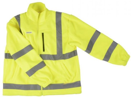 Reflektorweste – Warnweste, hochreflektierende Sicherheitsjacke mit Taschen – Sicherheitsjacke – warme Sicherheitsjacke – GRÖSSE M