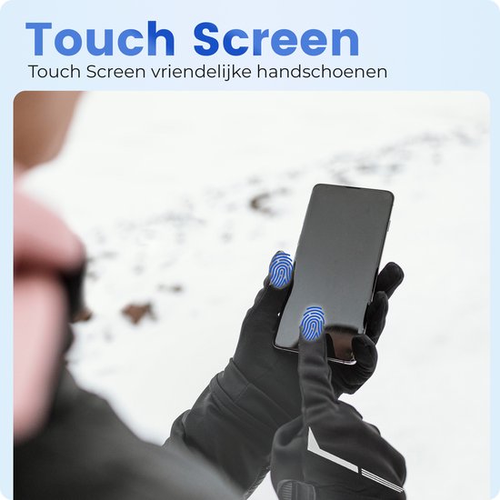 Qualitá® Beheizte Handschuhe - Beheizte Handschuhe - Wasserbeständig - Elektrische Handschuhe Größe M - Mit Touchscreen-Kompatibilität - Wintersport - Wiederaufladbar -