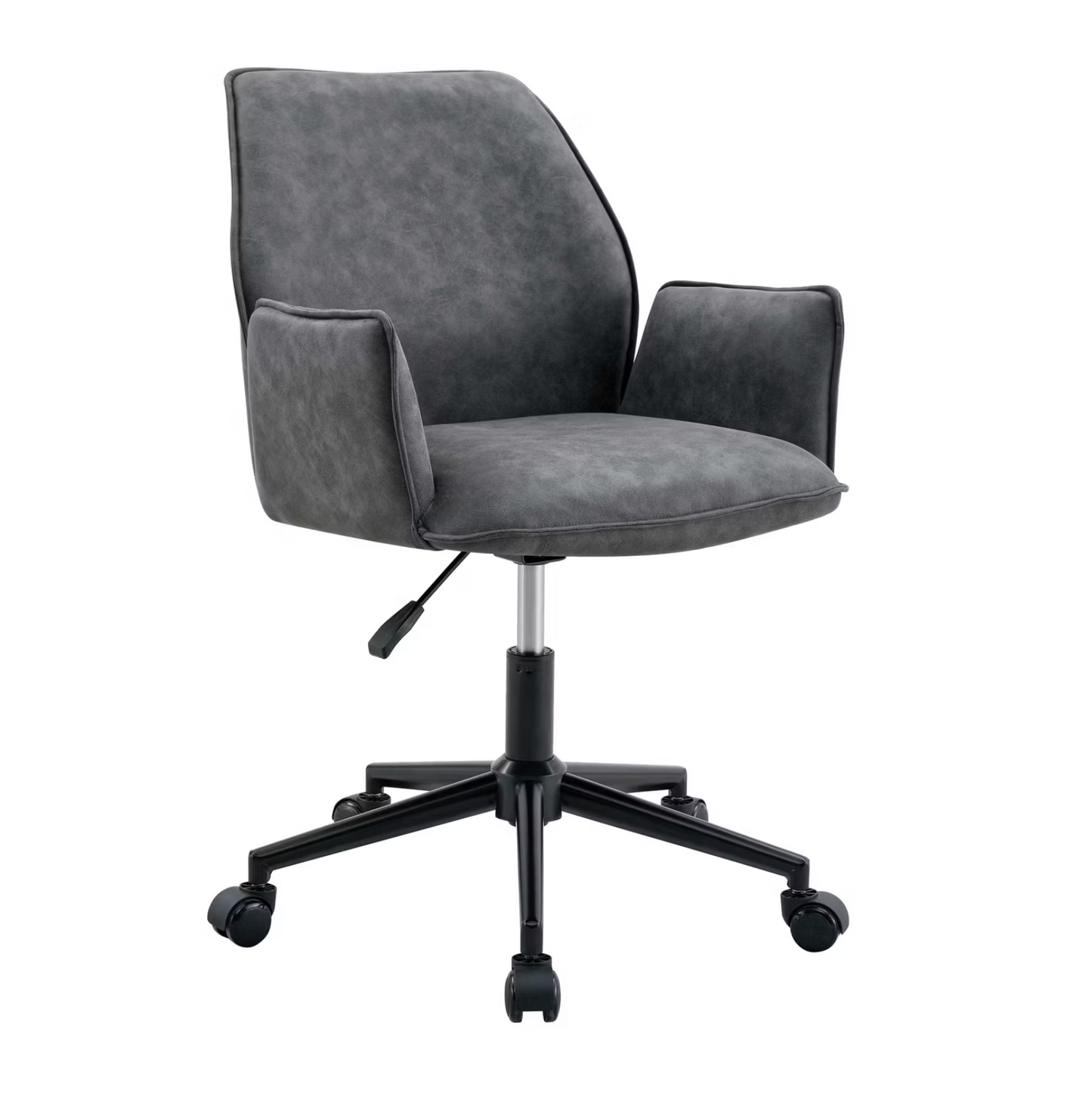 Jill Bürostühle 2er Set - Anthrazit Mikrofaser - 58,5 x 64 x 82,5-91,5 cm - Höhenverstellbar