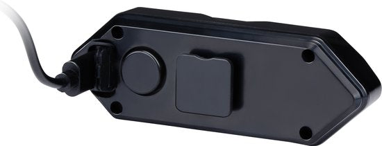 Dunlop Bicycle Light Rechargeable - Fahrradrücklicht mit Blinker - Fahrradlicht mit USB-C und Fernbedienung - 5 Lichtmodi - wetterfest - Schwarz