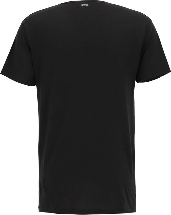 Alan Red T-Shirt Vermont – extra lang – V-Ausschnitt – schwarz