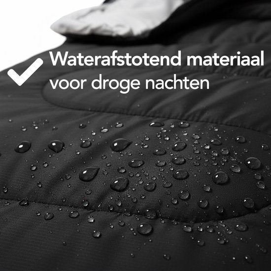 Brixy Mumienschlafsack - 4 Jahreszeiten - Schlafsäcke Erwachsene & Kinder - 210 x 75 CM - Camping - Schwarz