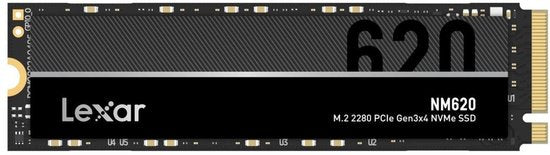 Lexar NM620 – Interne SSD – PCIe Gen3x4 – NVMe M.2 2280 – 512 GB