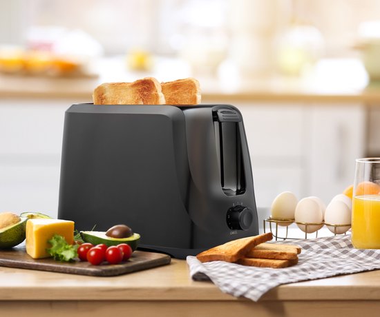 Tomado TBT2000B - Toaster - 2 große Schlitze - 6 Positionen - Schwarz