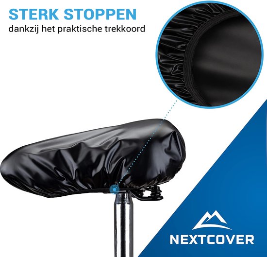 NEXTCOVER® Universal-Sattelüberzug Fahrrad 2er-Set - 100% wasserdichter Sattelüberzug - Sattelüberzug Regen oder Sonnenschein mit UV-Schutz