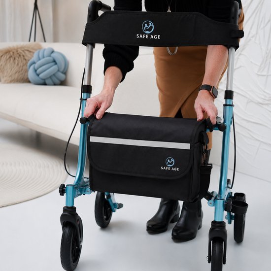 Safe Age® Luxus-Rollator-Tasche – wasserdicht – abnehmbar mit Trageschlaufe – Nylon – für Safe Age-Rollatoren
