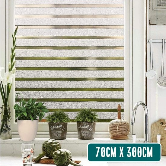 Homewell Fensterfolie HR++ 70x300cm - Solar & Isolierend - Statisch - Streifen