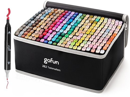 Gofun Twinmarkers 262 Stück - Erwachsene & Kinder - Marker - Alkoholmarker - Double Point - Marker