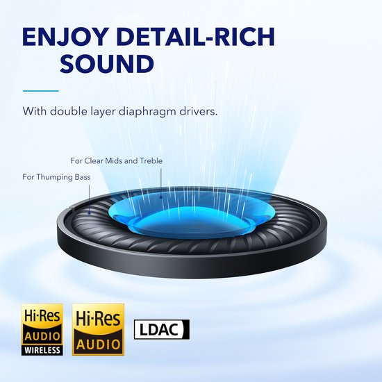 Anker Soundcore Q45 – Kabellose Kopfhörer mit Geräuschunterdrückung – Weiß