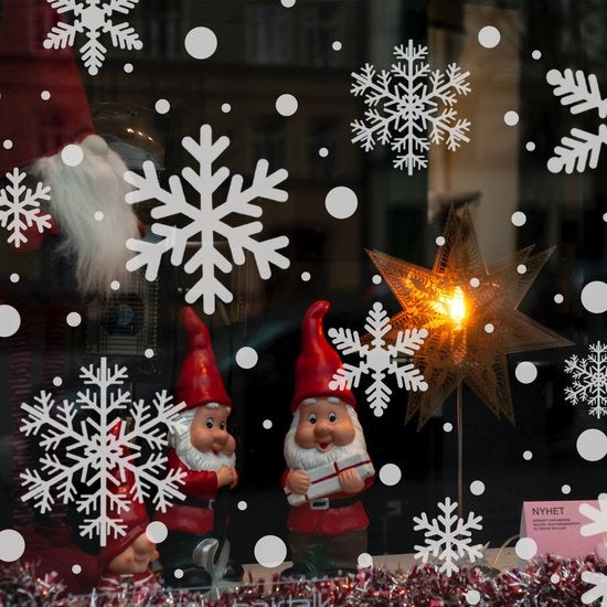Giftmas - Fensteraufkleber - Weihnachten - Fensterdekoration zu Weihnachten - Weihnachtsaufkleber - Fensteraufkleber Kinder - Weihnachtsdekoration für Innenräume - Weihnachtsdekoration - 45 Stück