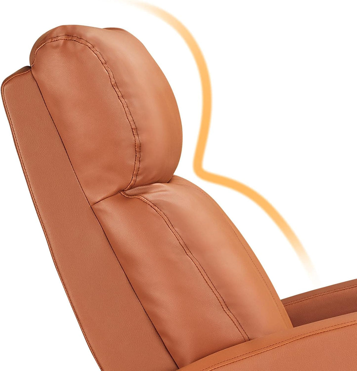 Yaheetech Relaxsessel, 2er-Set – 67,3 x 85,1 x 99,6 cm – verstellbare Fußstütze – Kunstleder – Tan
