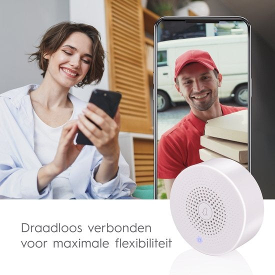 alpina Gong - Glockenspiel - für Video-Türklingel 26468 von alpina smart home - kabellos - 60 Meter Reichweite - einstellbare Lautstärke - 4 Töne