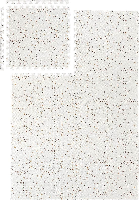 NilaFee™ – Spielmatte – Schaumstoff – Baby – Spielteppich – Krabbelmatte – 180 x 120 x 1,5 cm – Puzzlematte – Aufbewahrungstasche – Classic Sand