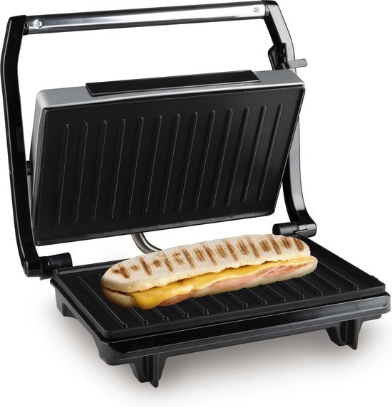 alpina Kontaktgrill - Toastgerät - Antihaftbeschichtung - 700W - Edelstahl/Schwarz