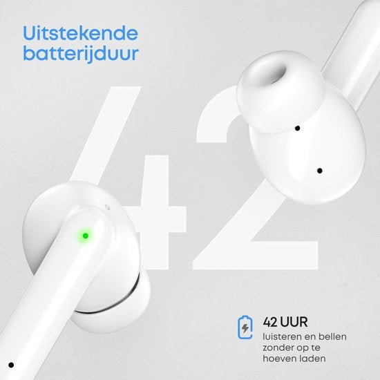 SoundFront Pro Wireless Earbuds - Bluetooth Kopfhörer - Earpods - Geeignet für Apple & Android - Weiß