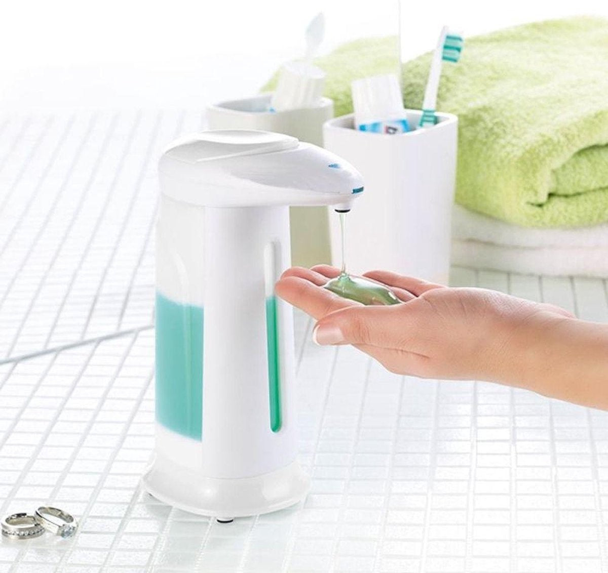 Seifenspender mit Sensor 330 ml - automatische Seifenpumpe mit Infrarot-Kontrollsensor