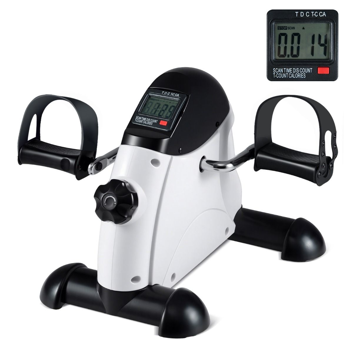 Coast Mini-Heimtrainer – Arm- und Beintrainer – Einstellbarer Widerstand – Weiß