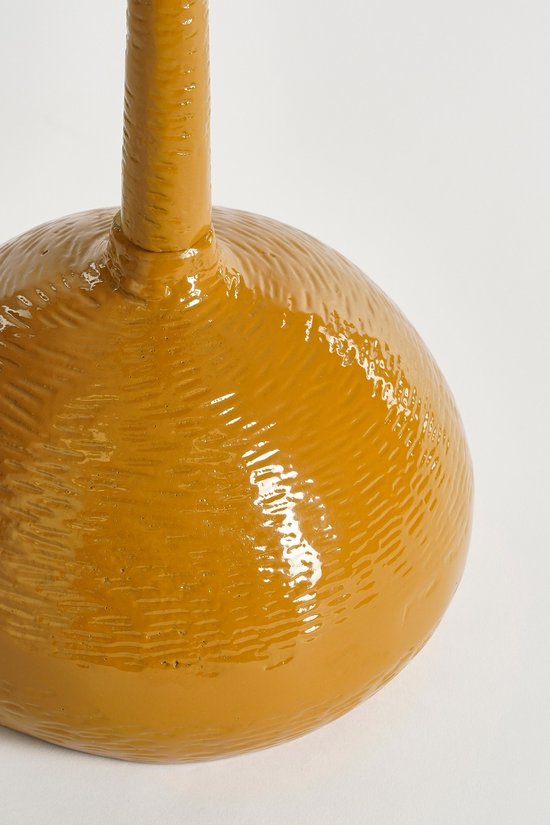 Mica Decorations Colin Beistelltisch - H58 x Ø34 cm - Recyceltes Aluminium - 100% FSC - Braun