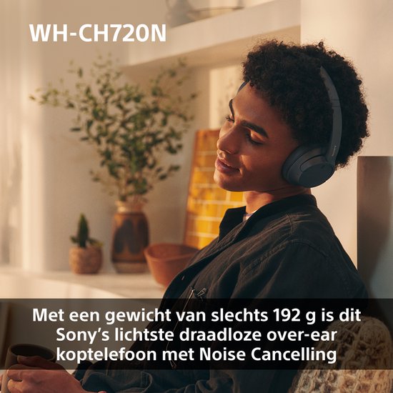Sony WH-CH720N – Kabellose Over-Ear-Kopfhörer mit Geräuschunterdrückung – Rosa