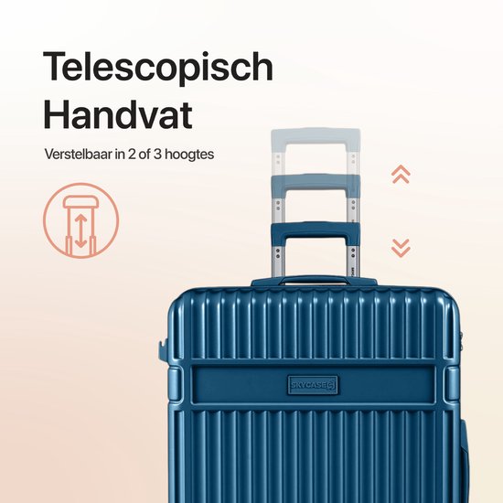 SKYCASES Trunk Travel Suitcase - Classic Heritage - Extra großer Koffer - 110L - TSA-Schloss - leichter Trolley - 78x44x36 cm - Trunk Roll Case - Spinner-Räder - Dunkelblau