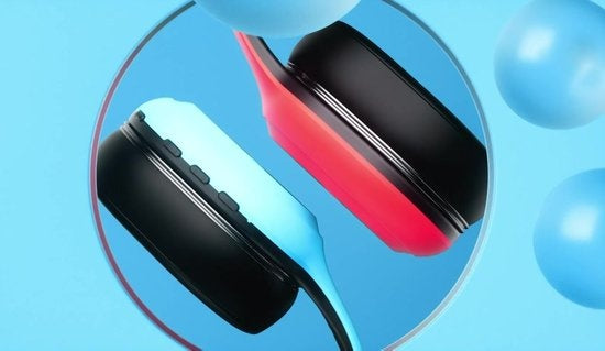 Kofire UT-01 2.4GHz Wireless Gaming Headset - Bluetooth Over-Ear Kopfhörer mit Mikrofon - Multi-Plattform - Rot blau