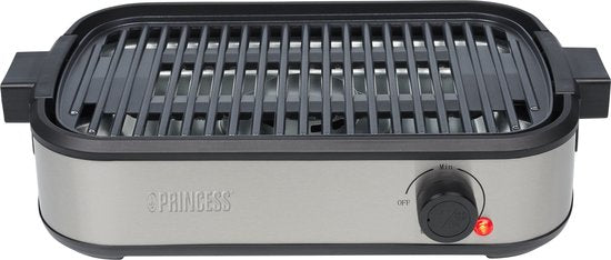 Princess Table Chef Purify – 103215 – Tischgrill – 35 x 21 cm – Tischgrill und Barbecue mit Luftfiltersystem – Integrierte Absaugung – Bis zu 260 Grad – PFAS-frei – 1800 W