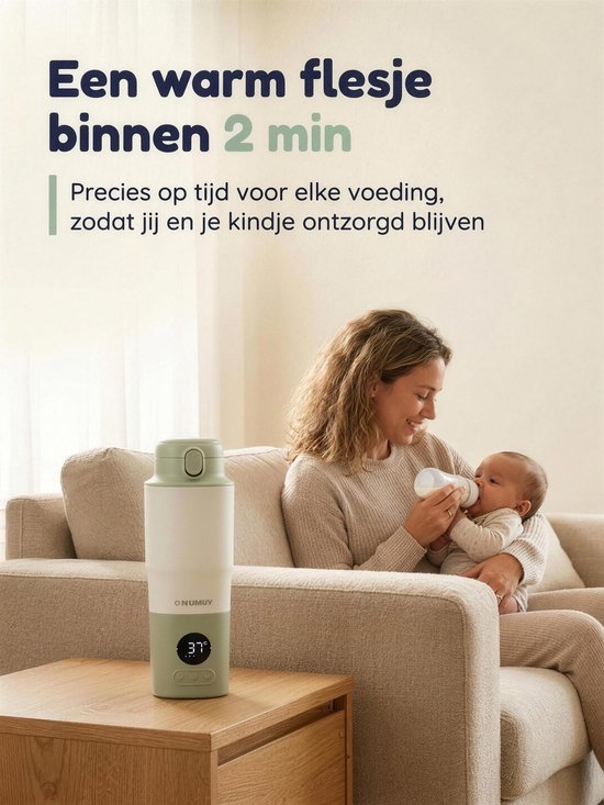 Numsy tragbarer Flaschenwärmer Heat & Go Pro – kabelloser Flaschenwärmer – Milchwärmer für Babys
