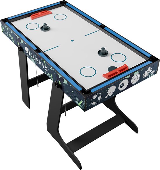 Juskys Multi-Play Tisch 5 in 1 - 104 x 58 x 73 cm - Billard / Tischfußball / Hockey / Tischtennis / Basketball - inkl. Zubehör