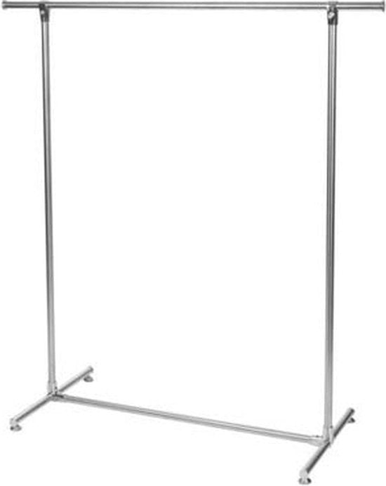 Perel Kleiderständer auf Rädern, 1 Stange, 120 x 50 x 120 cm, Tragfähigkeit 75 kg, Metall