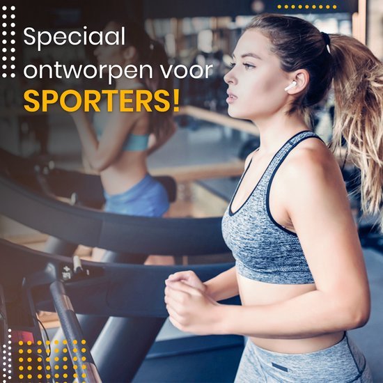 Golden Sound kabellose Ohrhörer - Bluetooth-Ohrhörer - Sport-Ohrhörer - Geeignet für jeden Laptop und jedes Smartphone - Weiß