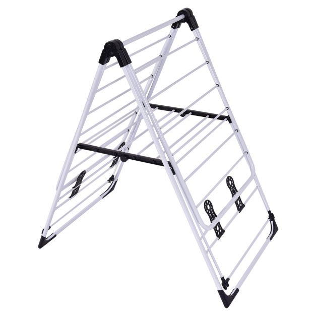 Coast Wäscheständer Metall ausziehbar Schwarz + Silber - 110-189 cm