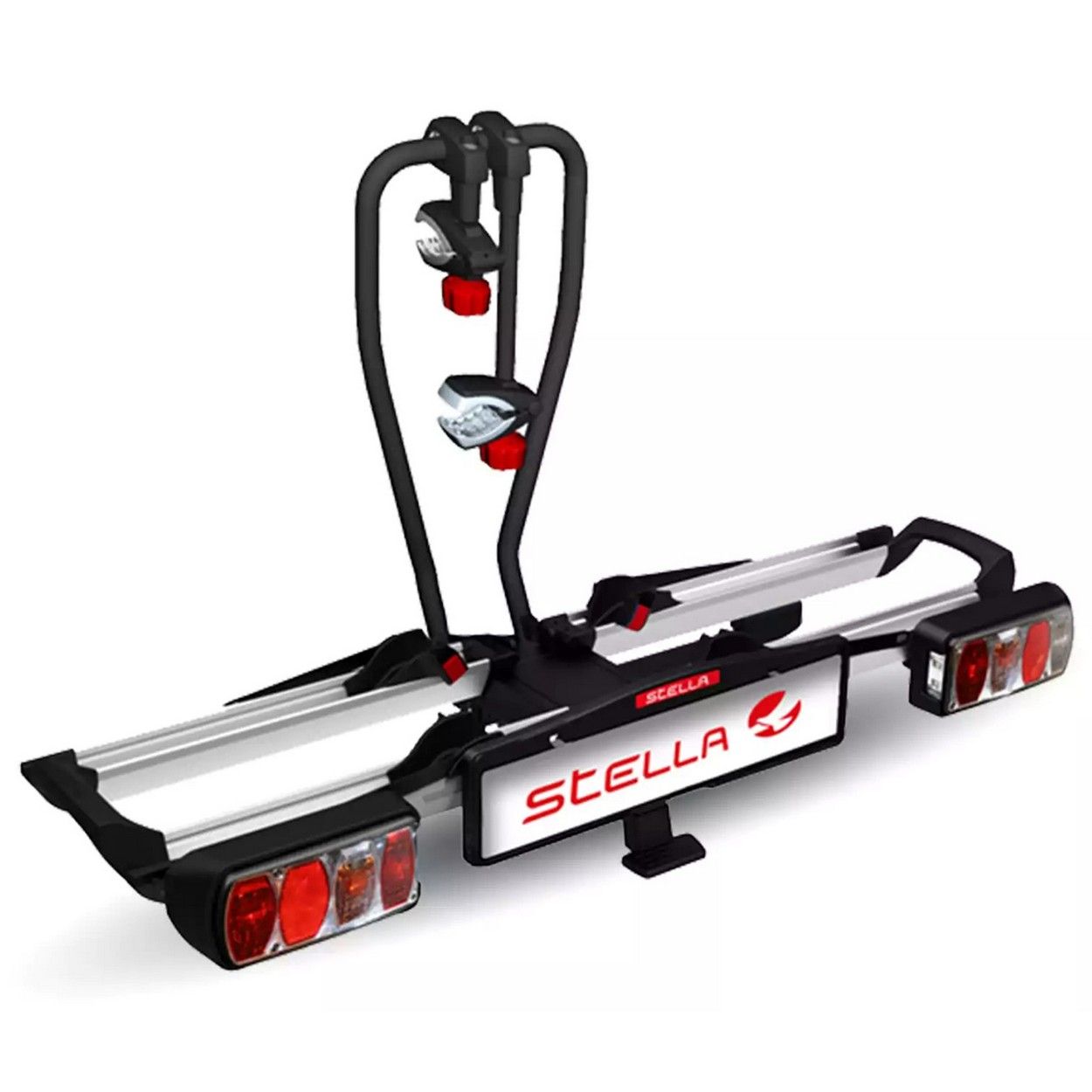 Stella Fahrradträger Grand Vettore - Kippbar - Geeignet für 2 E-Bikes (max 60 kg) - 13-poliger Stecker