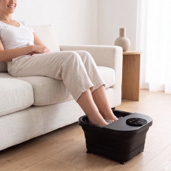 Tristar Fußbad – Shiatsu-Massage – Beheizbar bis 48 °C – 7 Liter – Fußdusche – Foot Spa – Zusammenklappbares Fußbad – 500 W – VB-2533