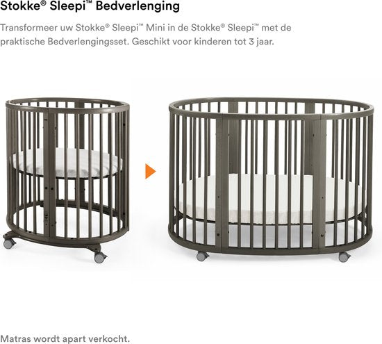 Stokke® Sleepi™ Erweiterungsset für das Babybett – Hazy Grey