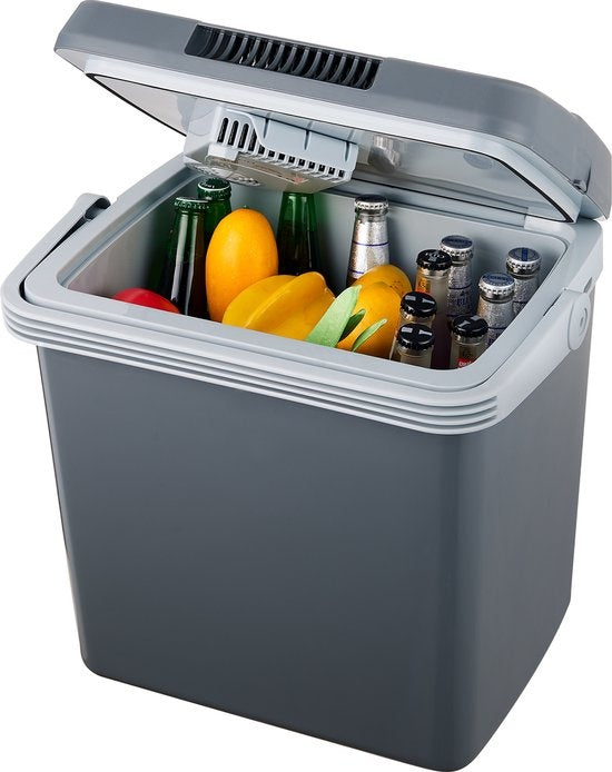 MOA - Elektrische Kühlbx - Mit Wärmehaltungsfunktion- 12V und 230V - 32Liter - Grau