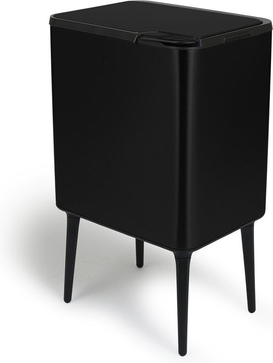 Umuzi Cleaning Push bin Mülleimer - 36 Liter - Mattschwarz - 48 x 38 x 54,5 cm