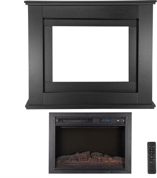 Elektroheizung - Rechteckig - 2000 Watt - Schwarz - Inklusive Feuereffekt