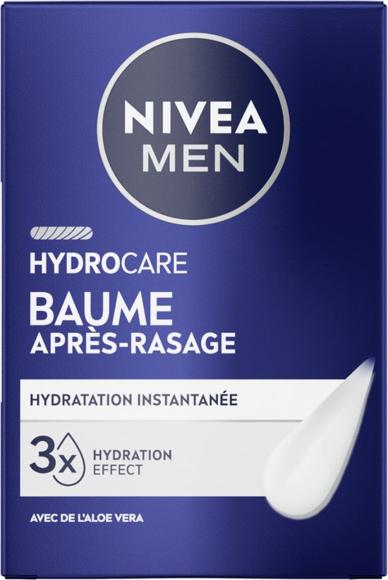 NIVEA MEN HYDROCARE Aftershave-Balsam – spendet 24 Stunden lang Feuchtigkeit – Aftershave-Balsam – 100 ml