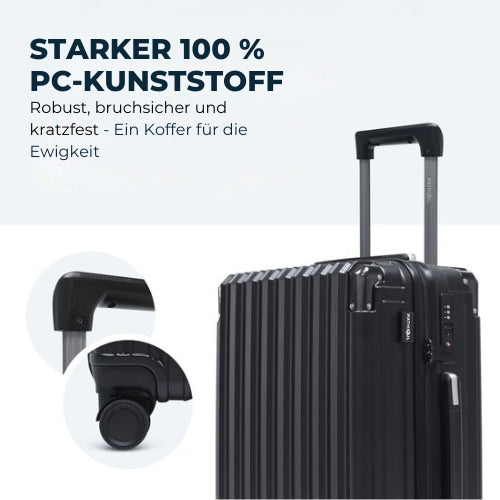 Pathsail - Handgepäck Koffer - 40L x 55CM - Leichter Trolley - Inkl. TSA-Schloss & Spinner-Räder - Schwarz