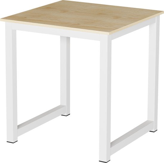 VDD - Schreibtisch - 75 cm x 75 cm - Holz - Weiß/Braun