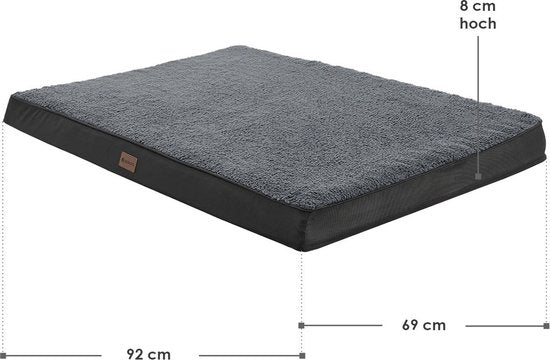 Hundebett / Hundekorb Milow - 92 x 69 x 8 cm - Grau