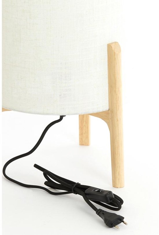 Light & Living Tischlampe Braun – Holz – Ø 28 x 44 cm – E27